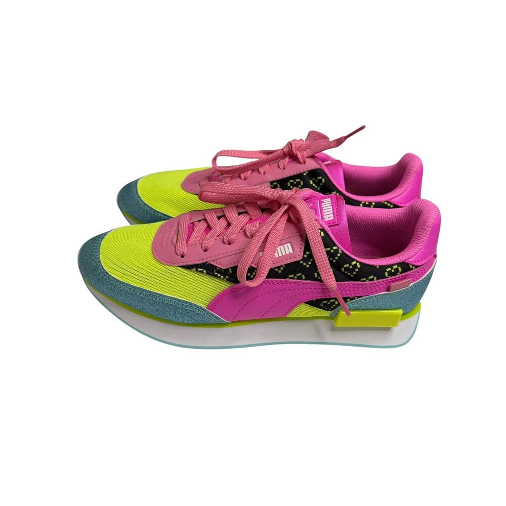 Puma LOL Surprise Future Rider VRQT Junior Sneaker Shoe Blue Pink Girl 7 NIB